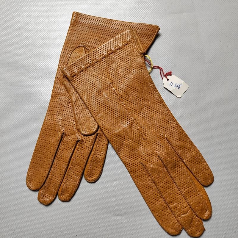 Donna Ash Guanti Arancione Pelle 6.5