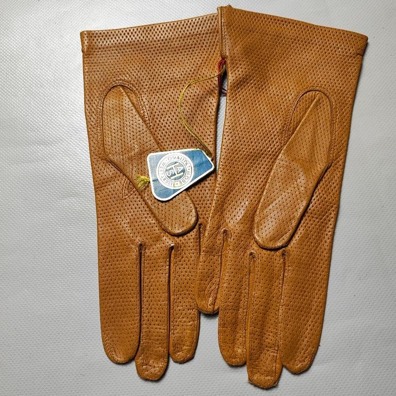 Donna Ash Guanti Arancione Pelle 6.5