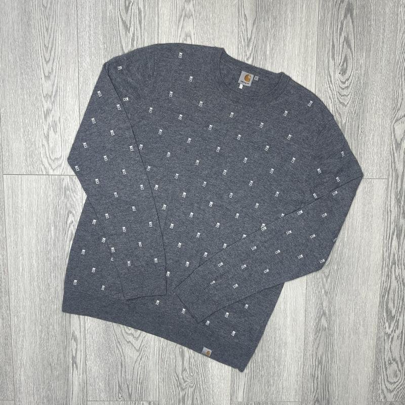 Мужской Carhartt Свитер Серый Шерсть 40 /L / 48