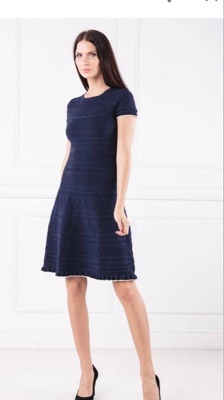 Damen Hugo Boss Kleid Marineblau Viskose 38 / M /