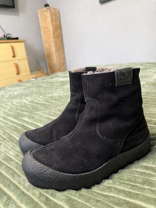 Women Canada Snow Boots Black Suede 37