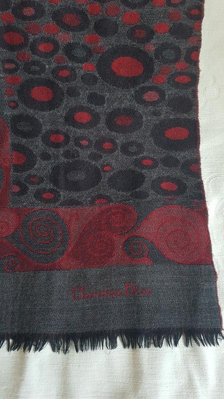 Унисекс Christian Dior Шарф Серый Шерсть