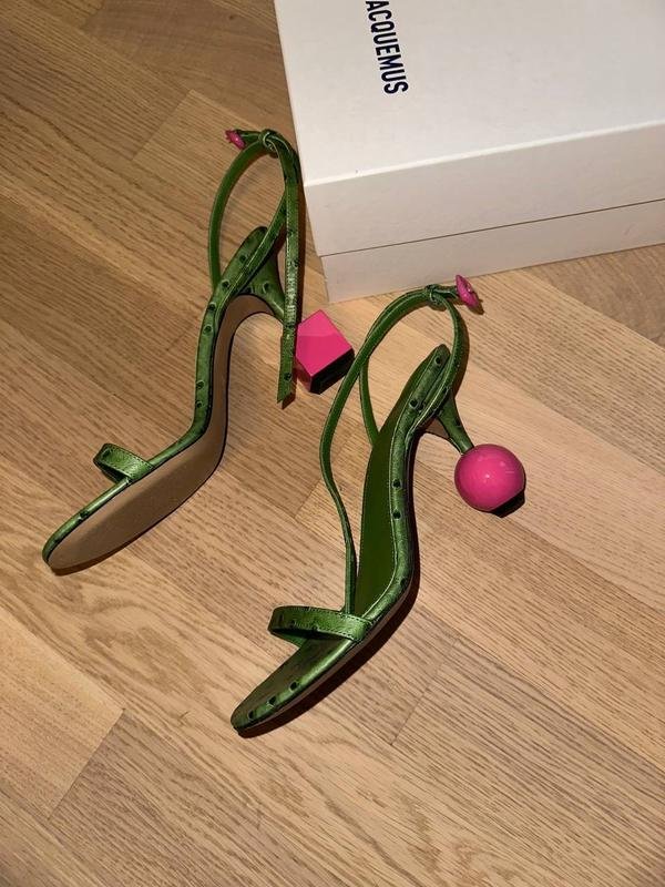 Женские Jacquemus Босоножки Зелёный Кожа 37.5