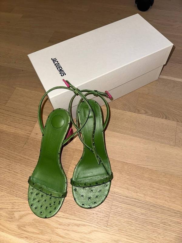 Женские Jacquemus Босоножки Зелёный Кожа 37.5