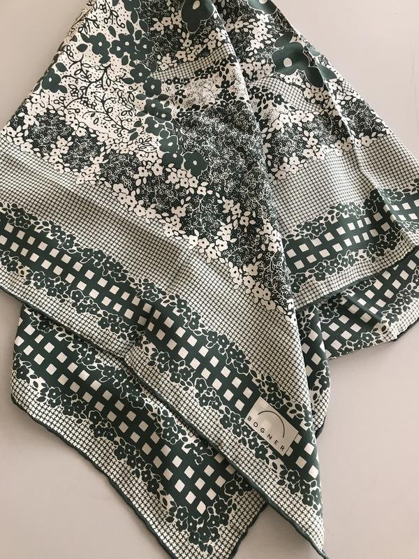 Damen Bogner Schal Grün Seide