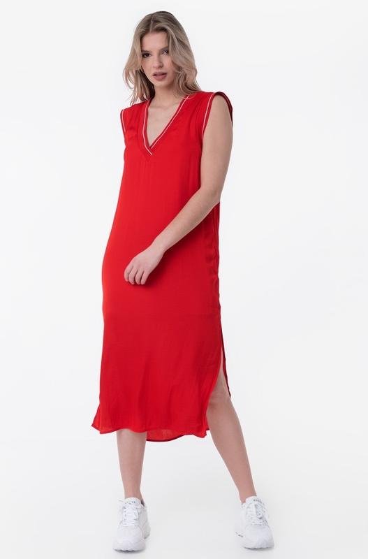 Femme Pepe Jeans Robe Rouge Viscose 40 / L / 48