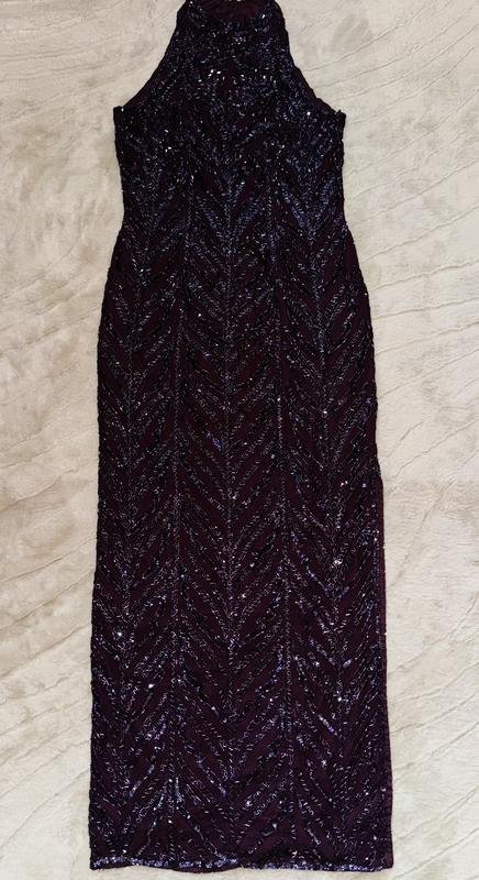 Женское Frank Usher Платье Фиолетовое Шелк 36