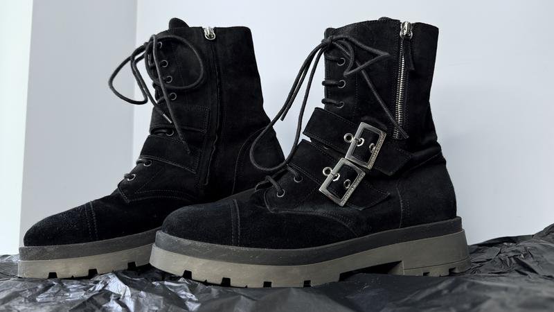 Herren Giuseppe Zanotti Stiefel Schwarz Wildleder