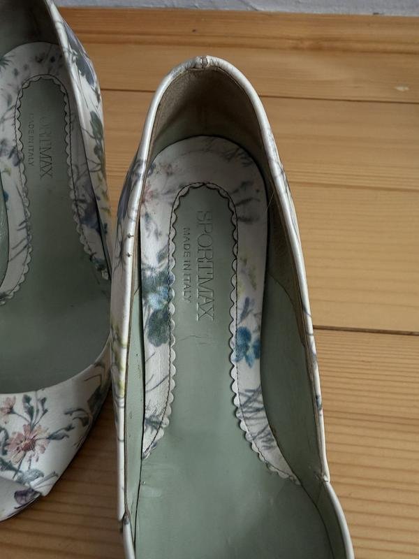 Women Sportmax Heels White Leather 37