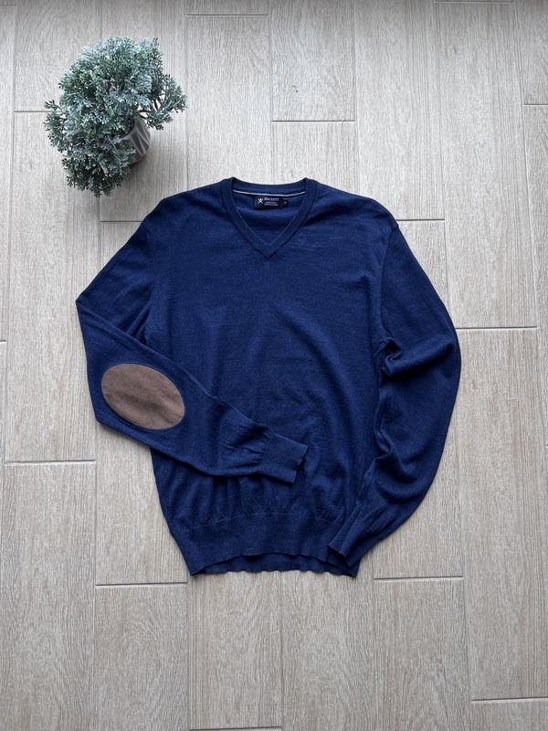 Uomo Hackett Maglione Blu Navy Cashmere 38 / M /