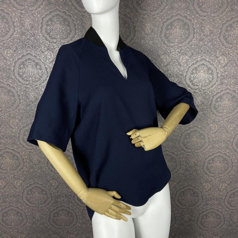 Женская COS Рубашка Тёмно-синий Шерсть 36