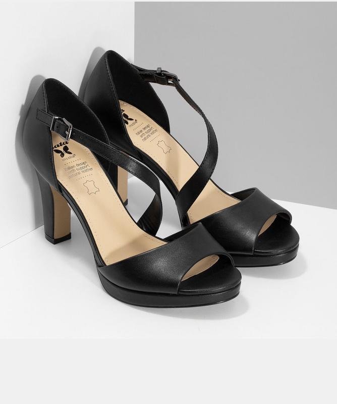 Femme Bata Talons Noir Cuir 36