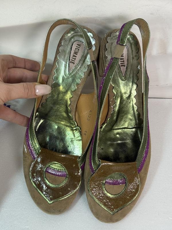 Женские Vic Matie Босоножки Зелёный Замша 38