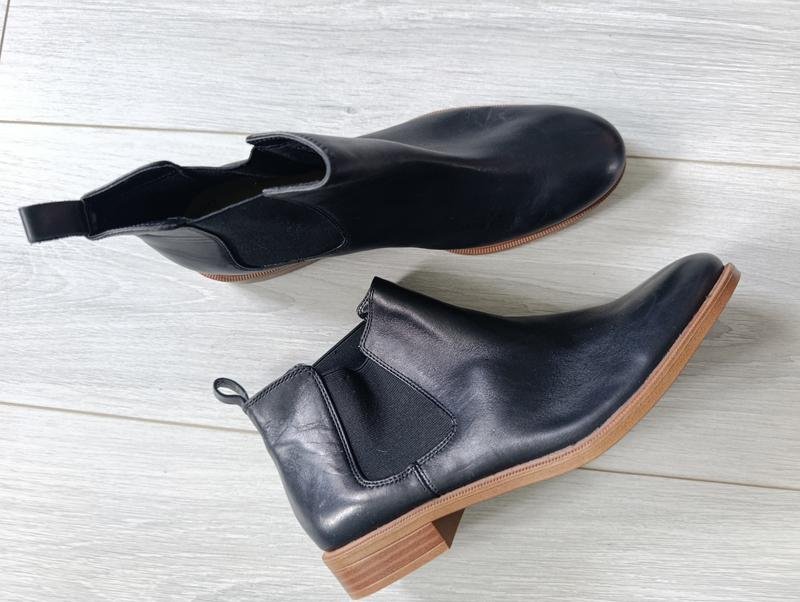 Женские Clarks Ботинки Чёрный Кожа 39