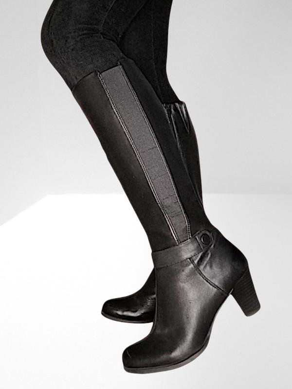 Женские Clarks Сапоги Чёрные Кожа 38