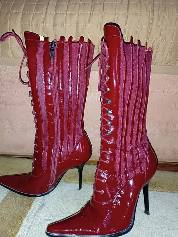 Damen Ellenka Stiefel Rot 36