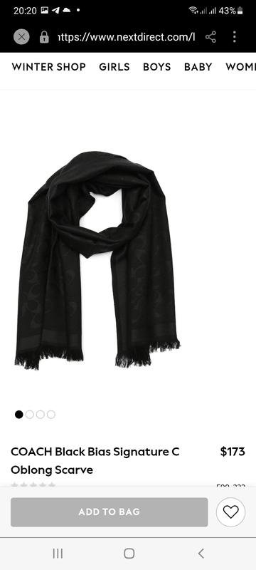 Damen Coach Schal Schwarz Wolle