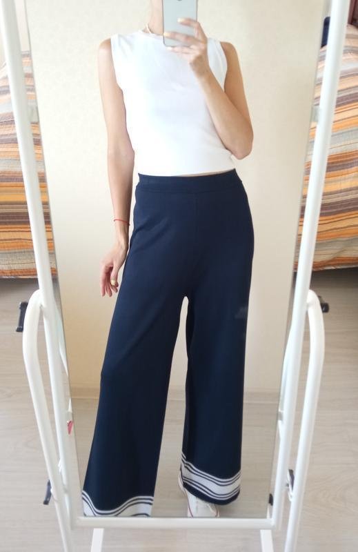 Donna Carolina Herrera Pantaloni Blu Navy Viscosa