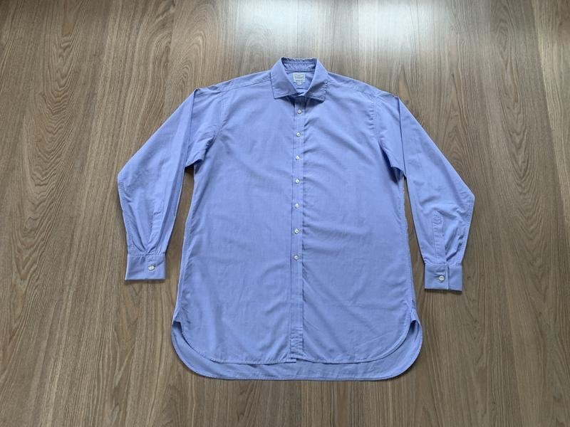 Uomo Hackett Camicia Blu Navy Cotone 40 /L / 48