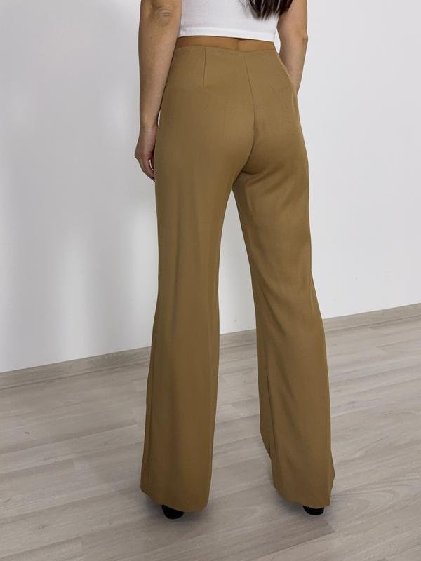 Donna Caractère Pantaloni Beige Lana 38 / M / 46
