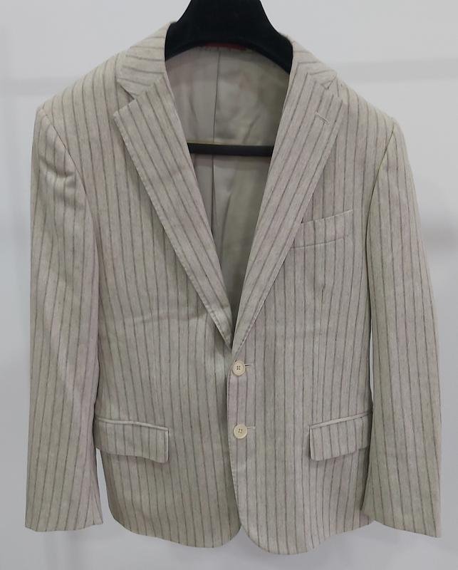 Men Isaia Napoli Blazer Grey Wool 46