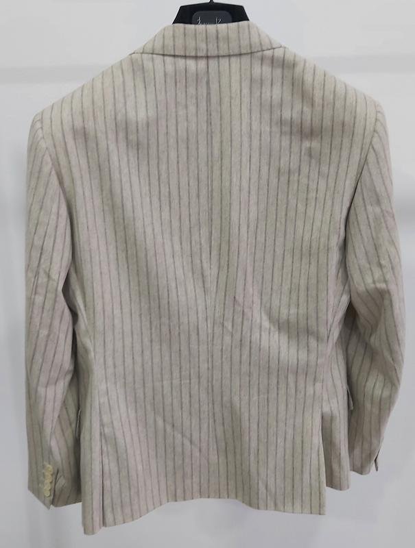 Men Isaia Napoli Blazer Grey Wool 46