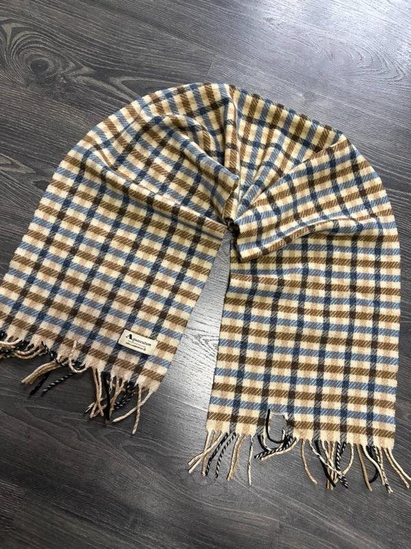 Men Aquascutum Scarf Multicolor Wool One size