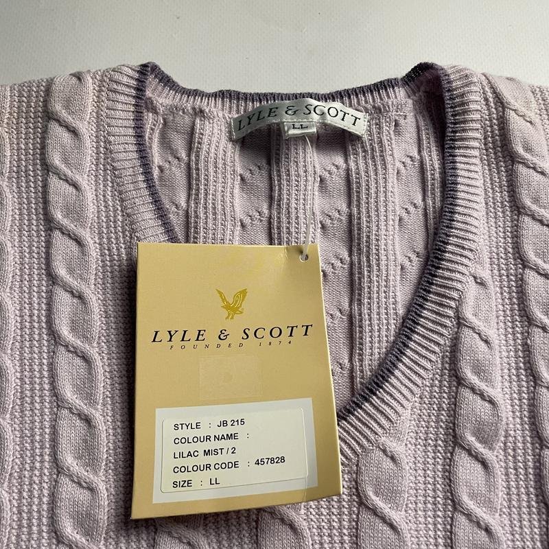Femme Lyle & Scott Pull Lilas Coton 40 / L / 48