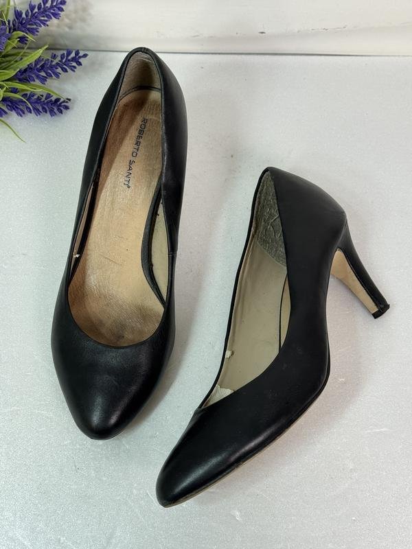 Femme Roberto Santi Talons Noir Cuir 38