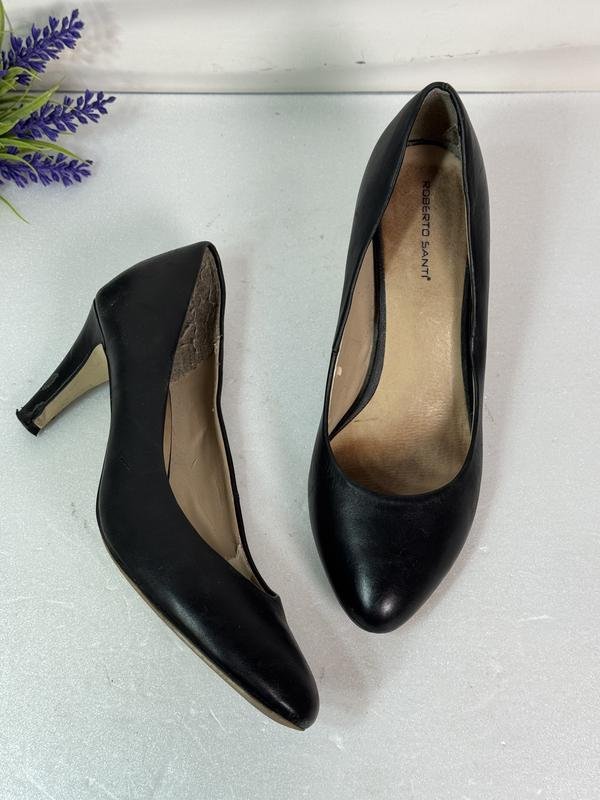 Femme Roberto Santi Talons Noir Cuir 38