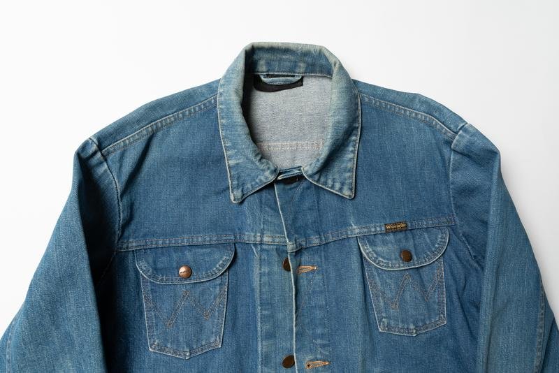 Herren Wrangler Jacke Marineblau Denim 38 / M / 46