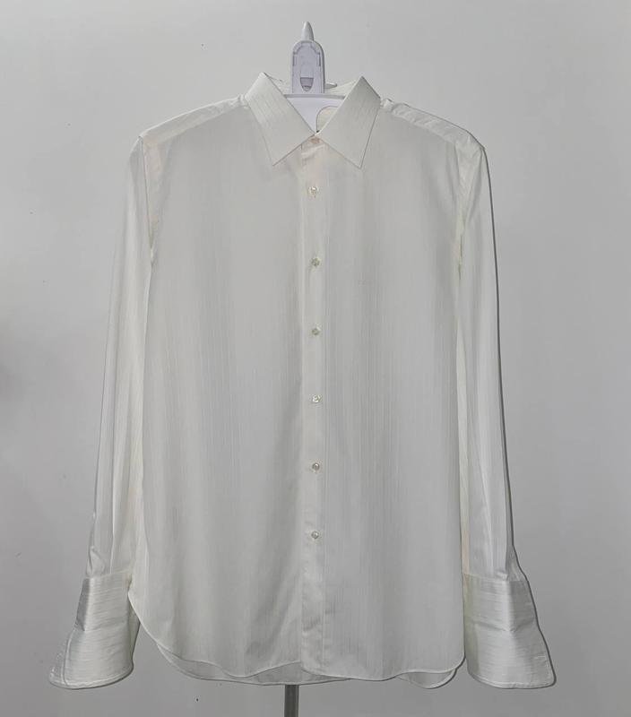 Men Brioni Shirt White Cotton 40 /L / 48