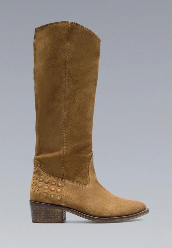 Damen ZARA Stiefel Braun Wildleder 41