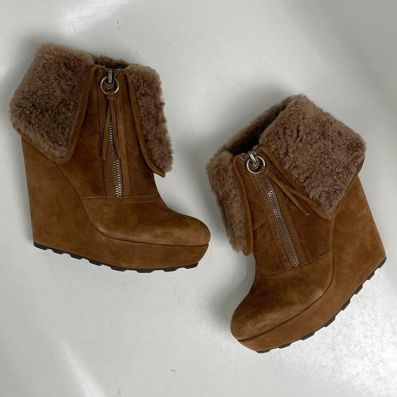 Women ASH Boots Brown Suede 37