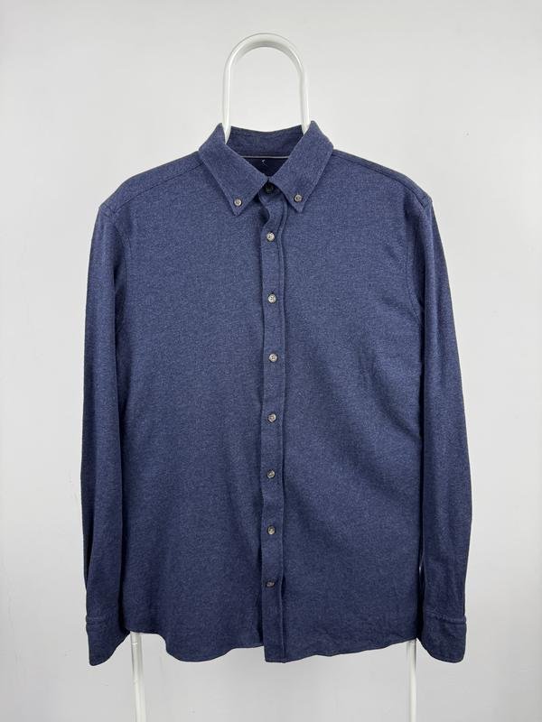 Uomo Hackett Camicia Blu Navy 40 /L / 48
