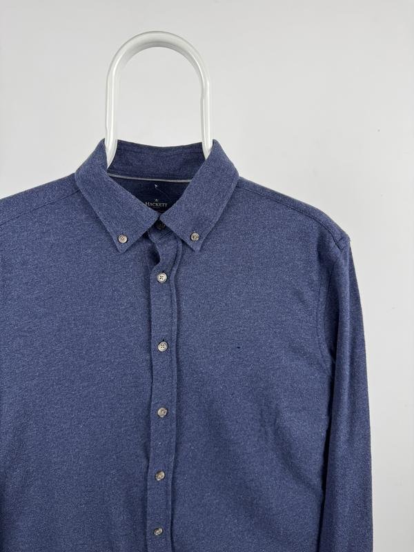 Uomo Hackett Camicia Blu Navy 40 /L / 48
