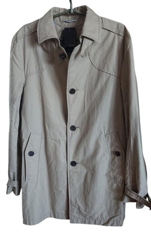 Мужской Cinque Плащ Бежевый Хлопок 40 /L / 48