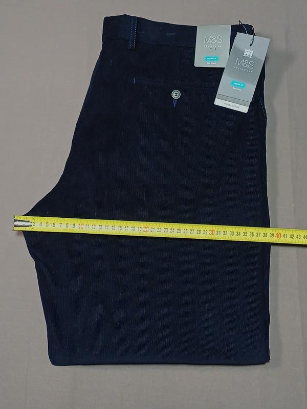 Мужской M&S Брюки Чёрный Вельвет 42 / 3XL / 58