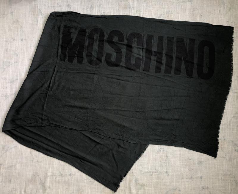 Unisexe Moschino Écharpe Grise Viscose