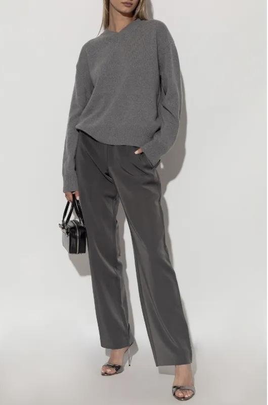 Femme Samsoe Samsoe Pantalon Gris Viscose 36