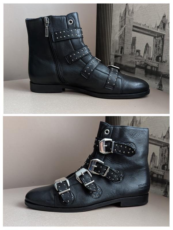 Women Melvin & Hamilton Boots Black Leather 39.5