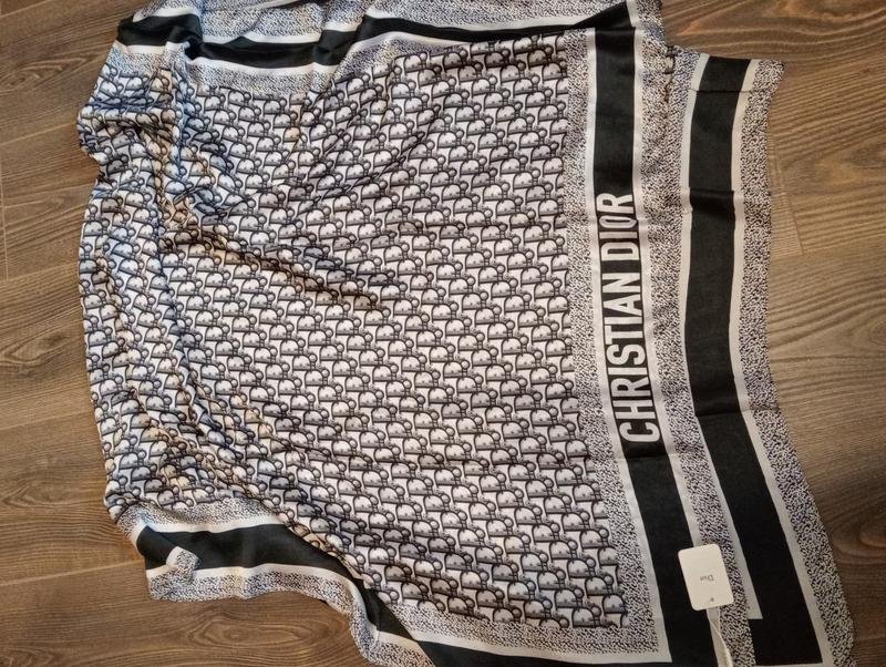 Женский Шёлковый Палантин Серый 180x86