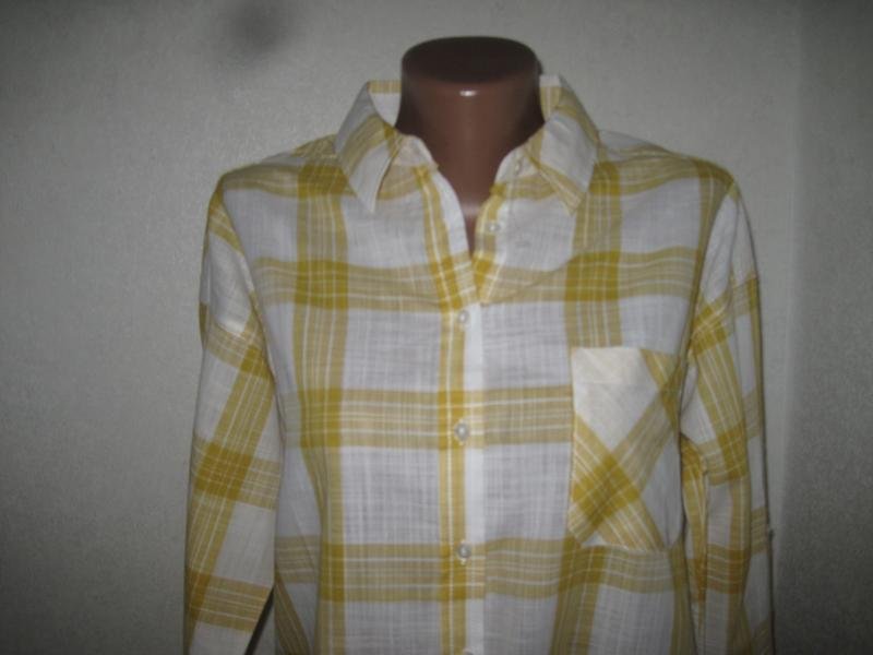 Женская Piazza Italia Рубашка Жёлтая Хлопок S