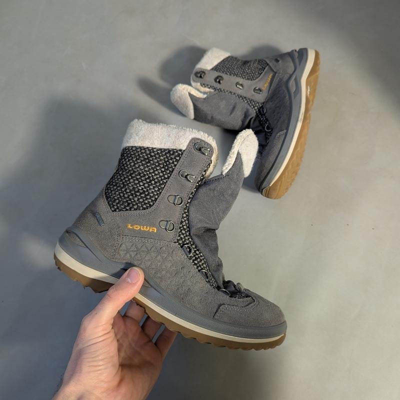 Women Lowa Boots Grey Leather 40