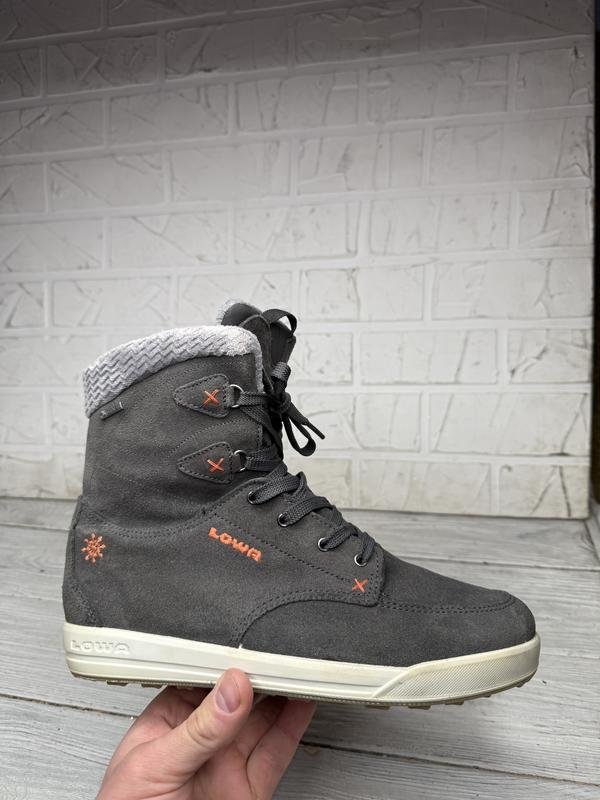 Women Lowa Boots Grey Suede 37.5