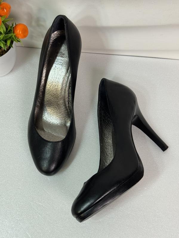 Женские Cube Туфли Чёрные Кожа 39