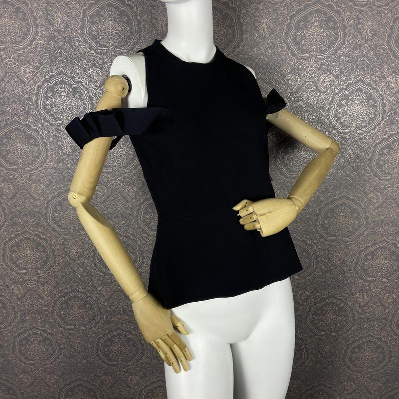 Женская Roland Mouret Рубашка Чёрный Вискоза M