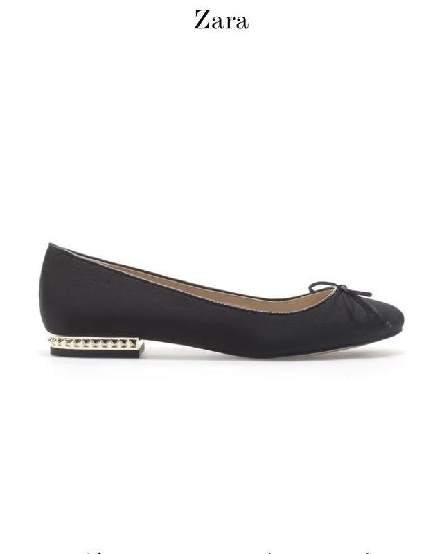 Donna ZARA Tacchi Nero Satin 38