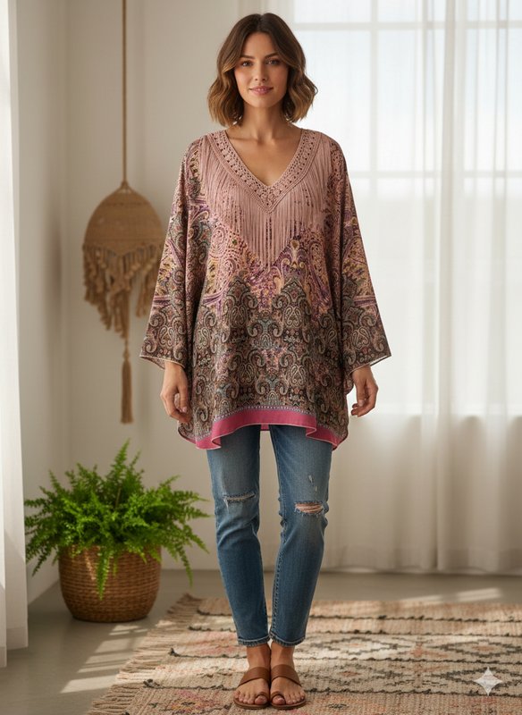 Женская Блуза Розовая Вискоза 38