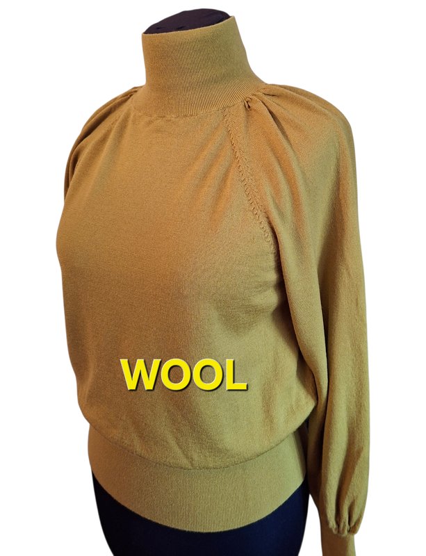 Femme Luisa Cerano Pull Moutarde Laine 38